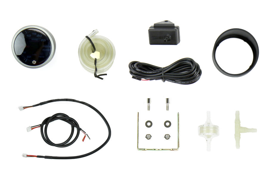 Pro Sport Gauges - 2-1/16" Premium Amber / White Electric Boost gauge 0-60 PSI (216SMBOSWL270-PK-60.PSI)