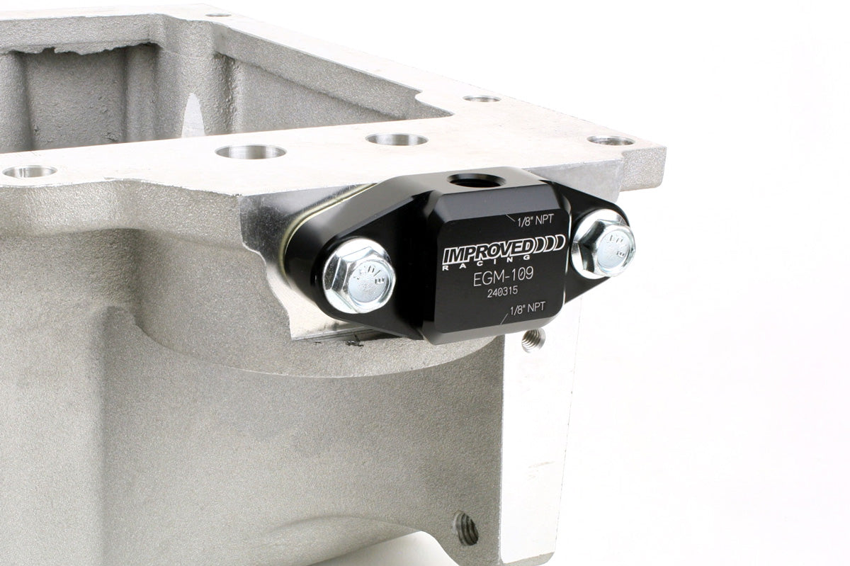 Improved Racing - Oil cooler bypass cover, w/ 2 x 1/8" NPT ports, LS engines
