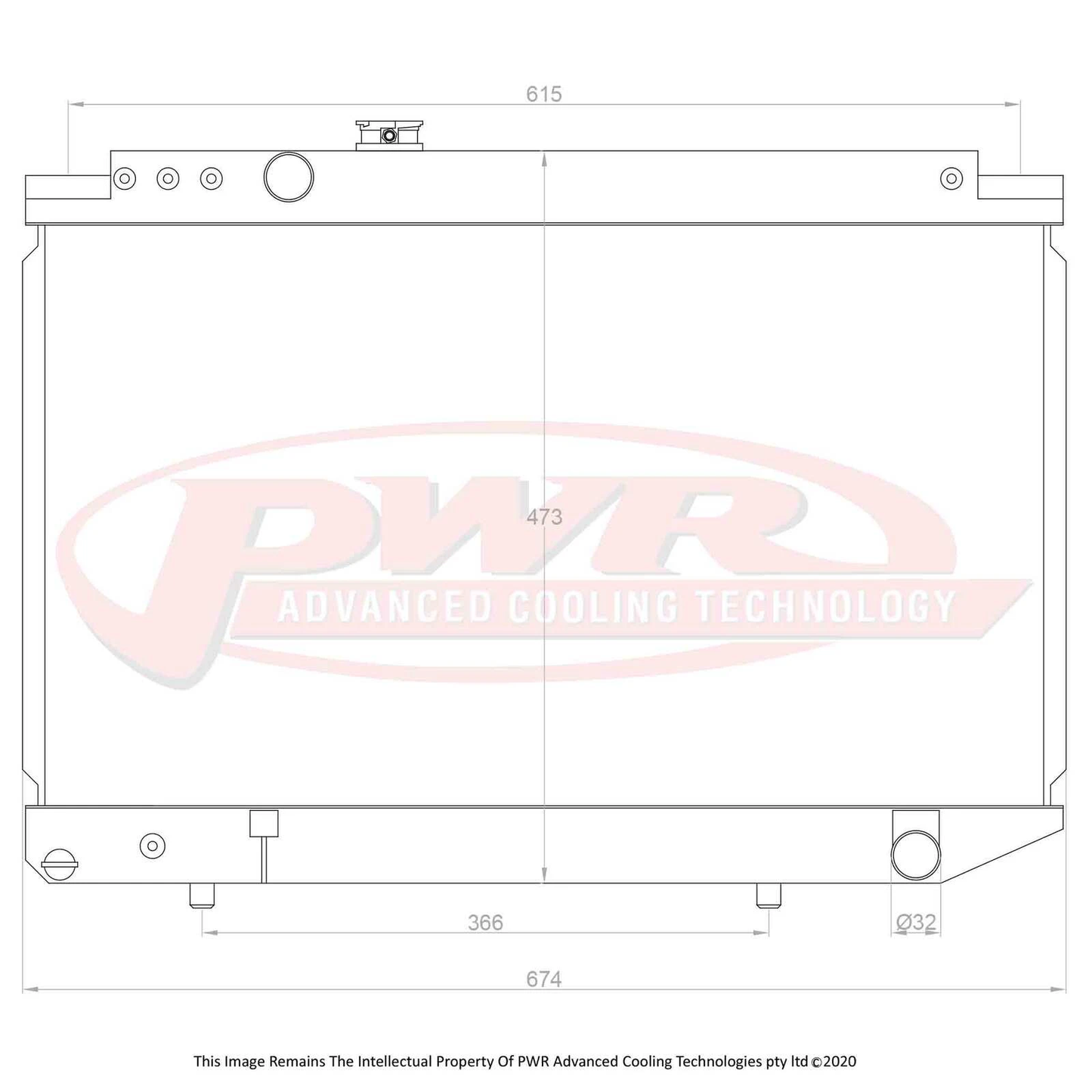PWR - 55mm Performance Radiator (Toyota Supra 86-93) W/ 14″ SPAL Fan Mounts