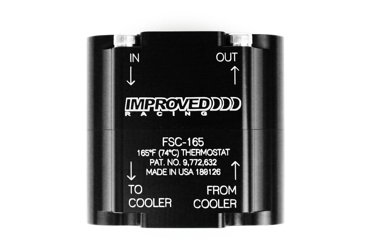 Improved Racing - Flow Series Compact remote inline oil thermostat for transmissions, differentials, and small engines, 215F