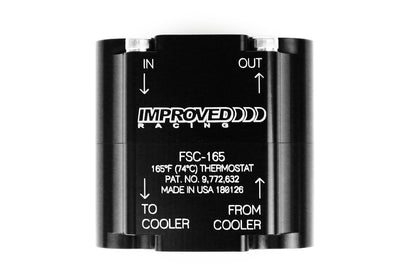 Improved Racing - Flow Series Compact remote inline oil thermostat for transmissions, differentials, and small engines, 215F