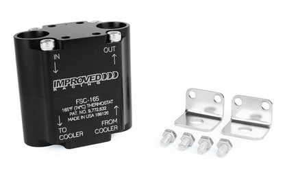 Improved Racing - Flow Series Compact remote inline oil thermostat for transmissions, differentials, and small engines, 165F