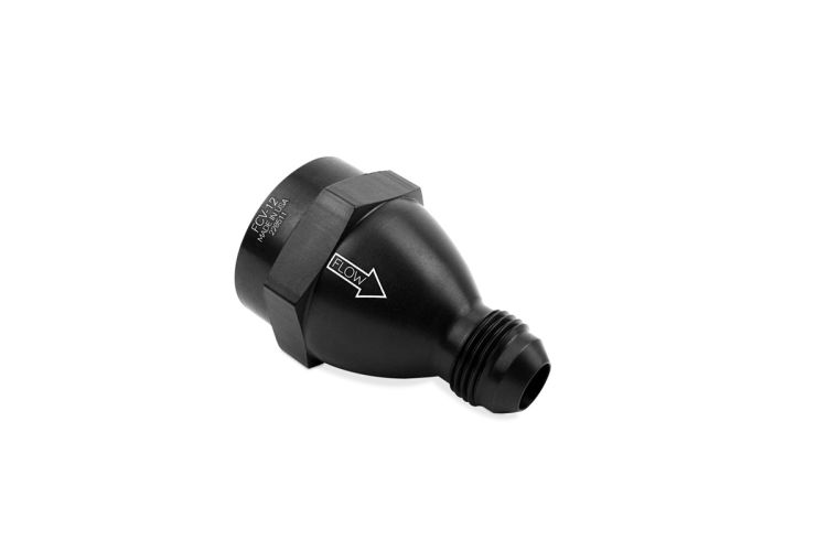 Improved Racing - High Flow Flapper Check Valve, -12 Body, -8AN Male