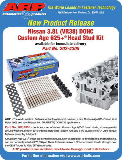 ARP Nissan VR38 CA625 Head Stud Kit