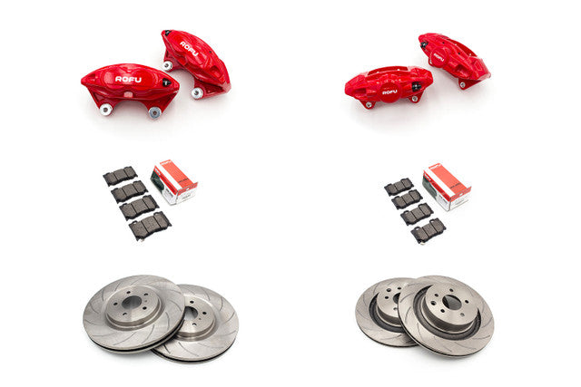 ROFU - Z34 Front and Rear Brake Calipers, Rotors, and Pads Kit - Nissan 370Z Sport