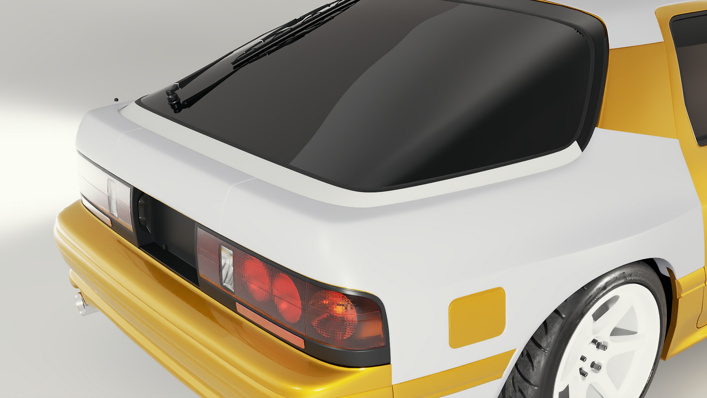 Big Duck Club - FC RX7 - Hatch Trim Delete