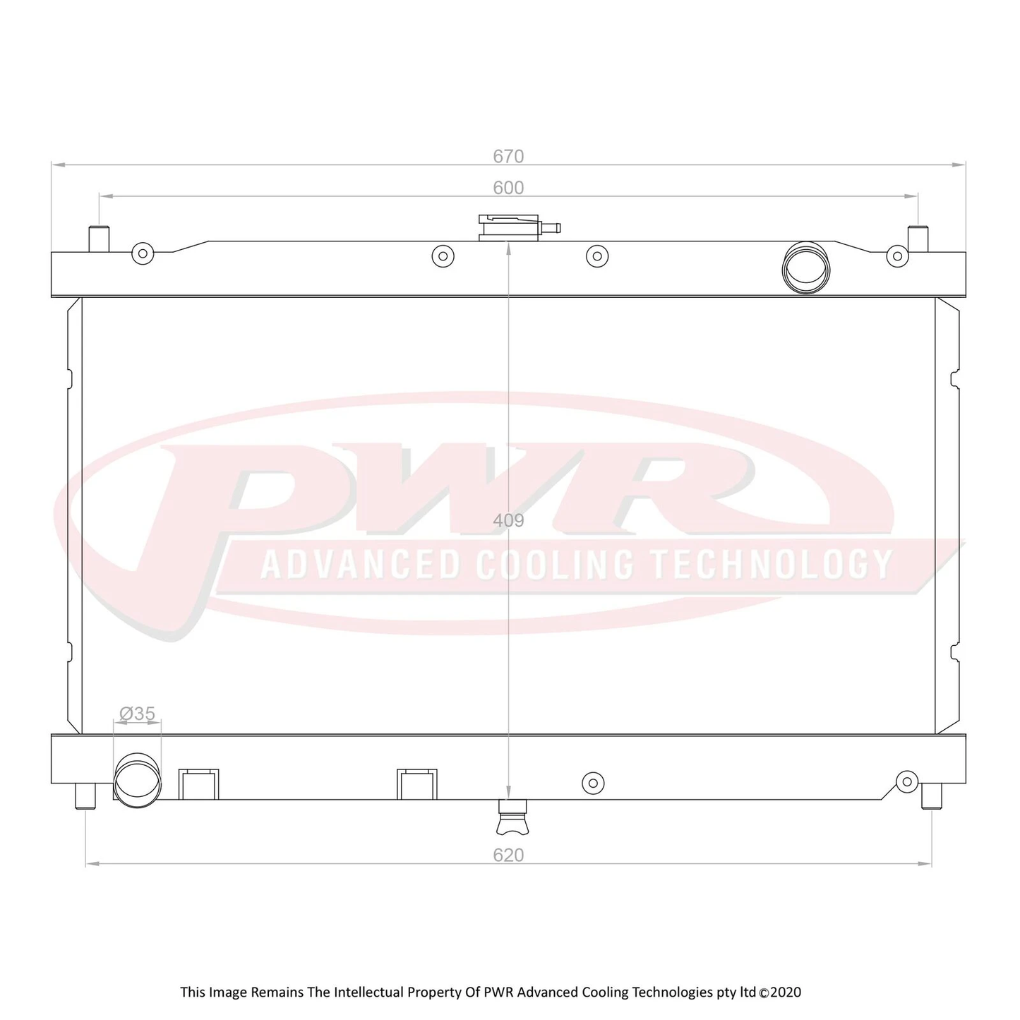 PWR - 42mm Performance Radiator (Mazda MX-5 NB 1.6L/1.8L 98-05)