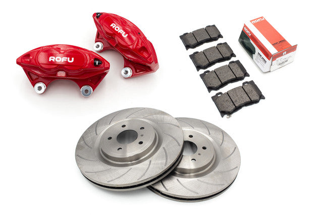 ROFU - Z34 Front Brake Calipers, Rotors, and Pads Kit - Nissan 370Z Sport 4 Piston