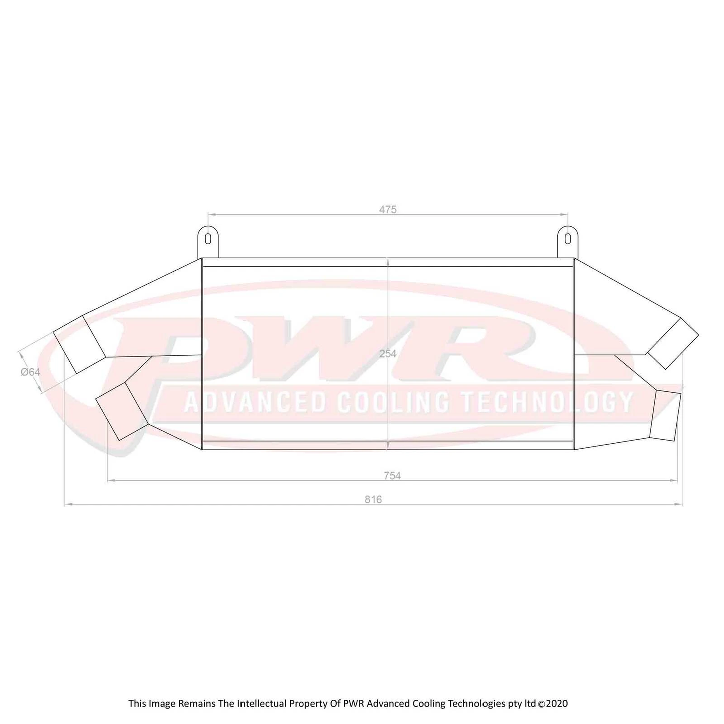 PWR - 68mm Performance Intercooler (Nissan 300ZX Z32 89-00)