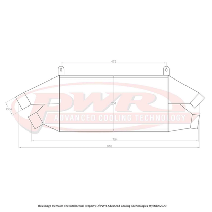 PWR - 68mm Performance Intercooler (Nissan 300ZX Z32 89-00)