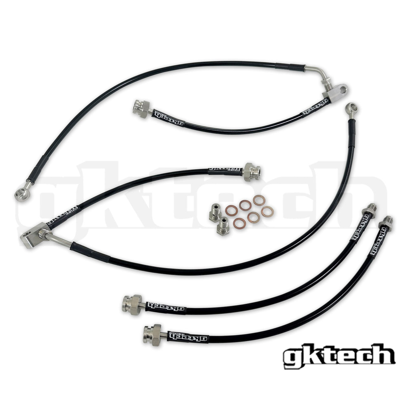 GKTech - Z34 370Z BRAIDED BRAKE LINE SET (FRONT AND REAR)