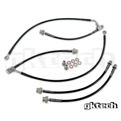 GKTech - Z34 370Z BRAIDED BRAKE LINE SET (FRONT AND REAR)
