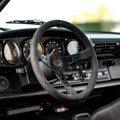 Momo MOD07 Steering Wheel 350 mm -  Black Suede/Black Spokes/1 Stripe