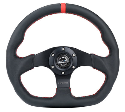 NRG - FLAT BOTTOM STEERING WHEEL LEATHER