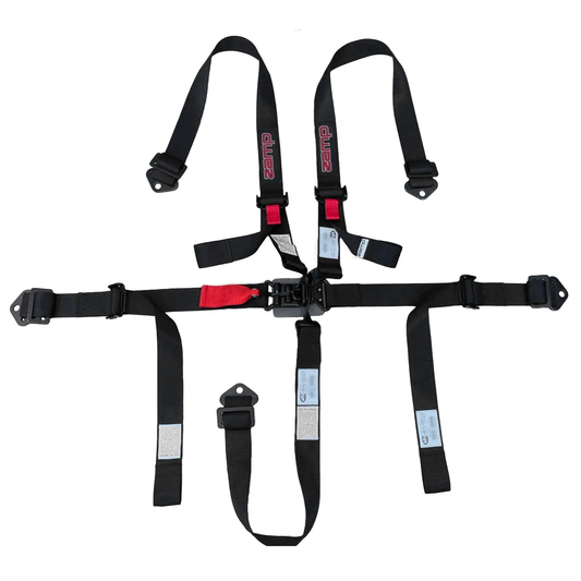 Zamp Race Seat Harness Youth Black 2\q 5 Point SFI 16.2