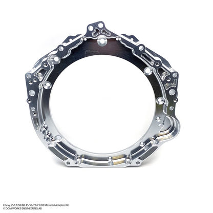 DomiWorks Engineering - CHEVY LS/LT/SB/BB TO 8HP 45/50/70/75/90 N57 B57 B58 N63 N73 N74 MIRRORED STARTER ADAPTER KIT