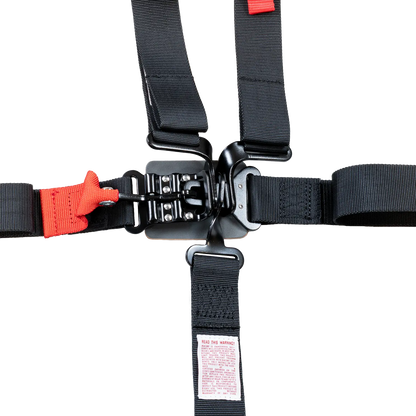 Zamp Race Seat Harness Black 2x2 5 Point Pull Up SFI 16.1