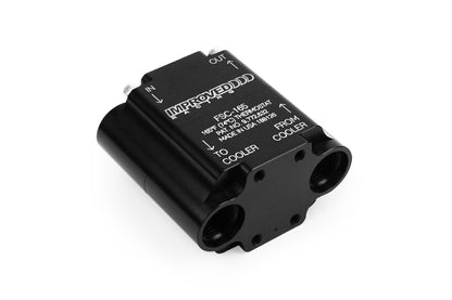 Improved Racing - Flow Series Compact remote inline oil thermostat for transmissions, differentials, and small engines, 165F