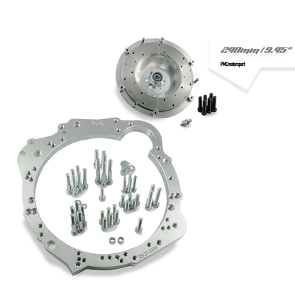 PMC Motorsport - Adapter Kit Nissan RB - manual 6-speed BMW M57n GS6-53DZ HGD JGA HGA - 240mm / 9.45"