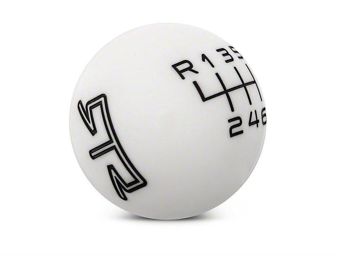 RTR - WHITE SHIFT KNOB - BLACK ENGRAVING (11-14 GT, V6)