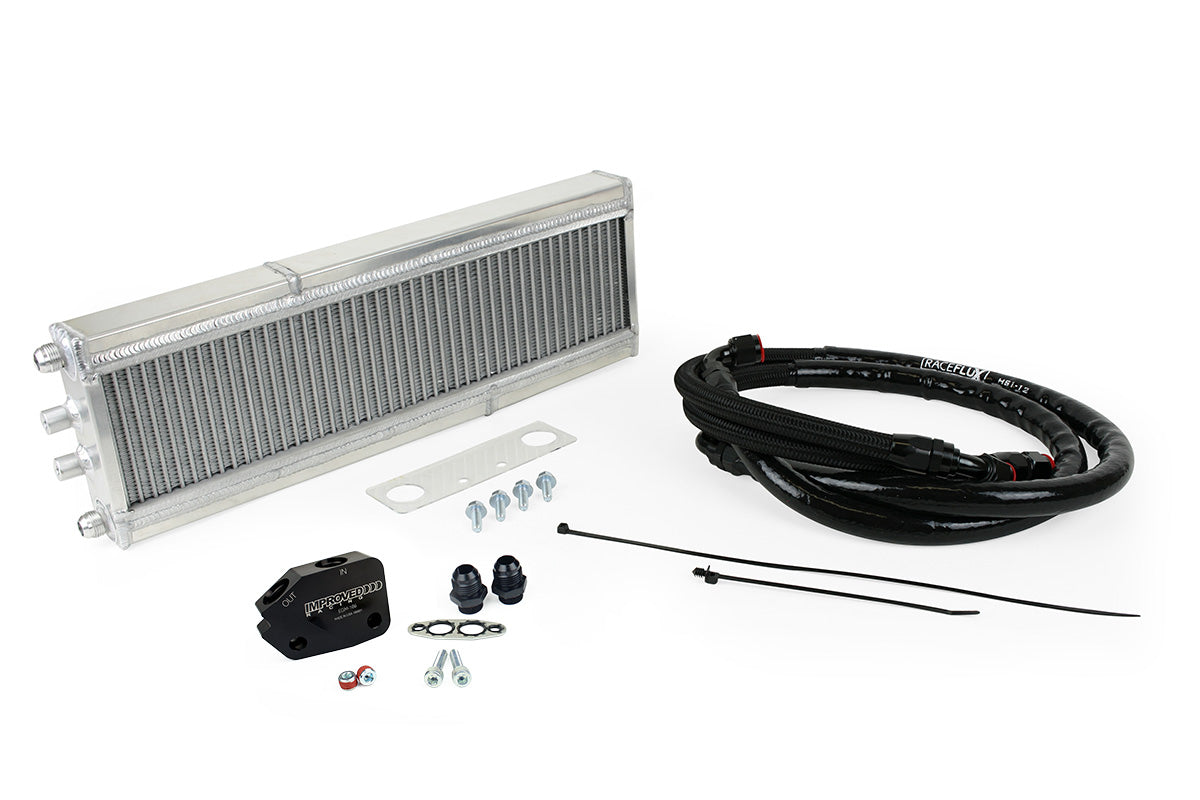 Improved Racing -  Oil cooler kit, C6 Corvette, track (no thermostat), w/ EGM-106 oil cooler adapter