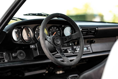 Momo MOD07 Steering Wheel 350 mm -  Black Leather/Black Spokes/1 Stripe