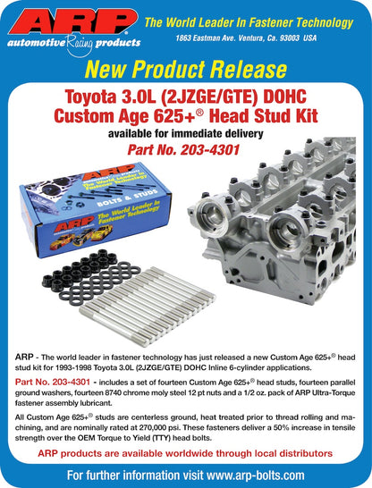 ARP Toyota 2JZGE/GTE CA625+ Head Stud Kit