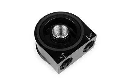 Improved Racing - Oil filter sandwich plate, non-thermostatic, -10AN female ports, filter screw sold separately