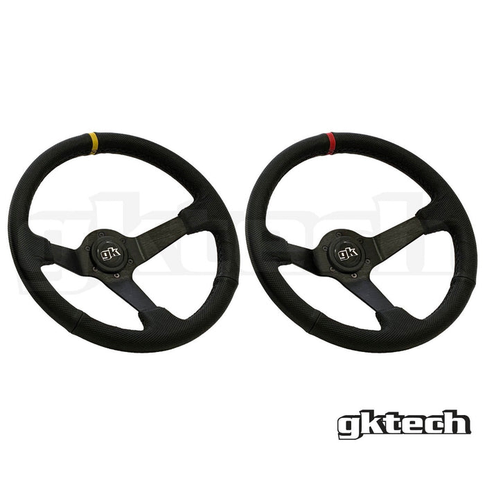 GKTech - STEERING WHEEL 350MM DEEP DISHED LEATHER