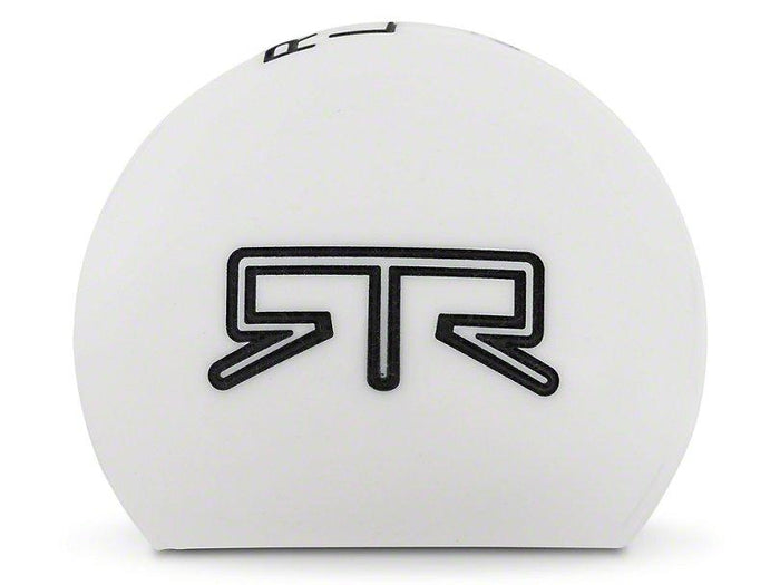 RTR - WHITE SHIFT KNOB - BLACK ENGRAVING (15-23 MUSTANG - GT, ECOBOOST, V6)