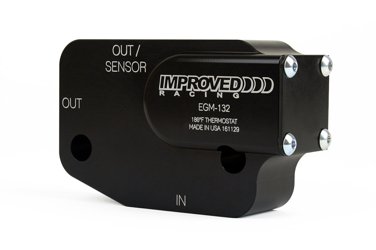 Improved Racing - Oil cooler adapter, thermostatic, 200F, GM Gen V LT engine, C7 Corvette