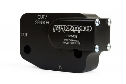Improved Racing - Oil cooler adapter, thermostatic, 200F, GM Gen V LT engine, C7 Corvette
