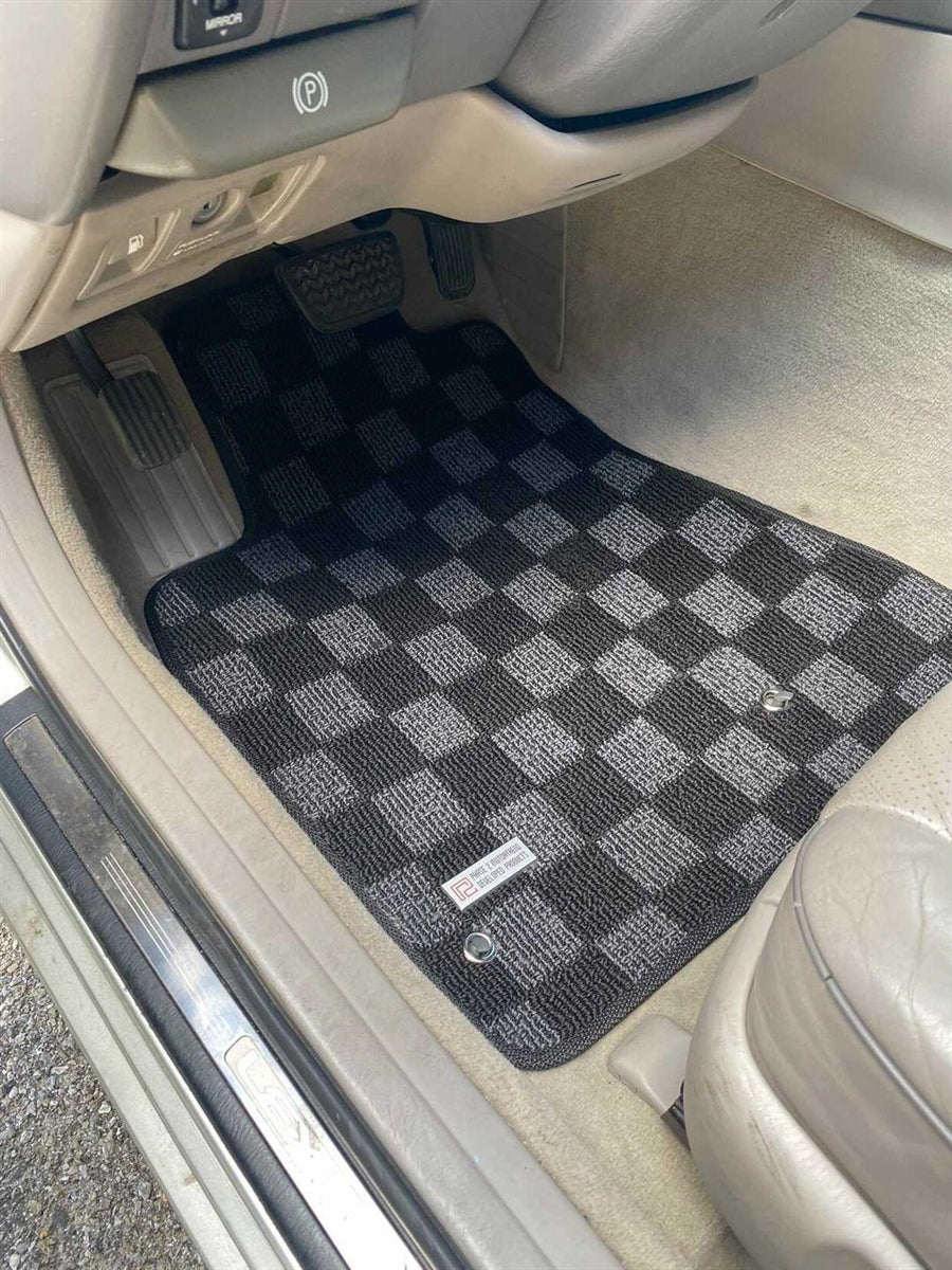 P2M - LEXUS GS300/400 2000-04 FRONT + REAR RACE FLOOR MATS : DARK GREY (P2-CPTGSS160FRDG-TP)
