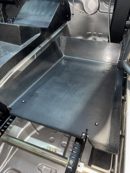 HGK Racing - Universal Passenger Foot Tray [Carbon Fiber]