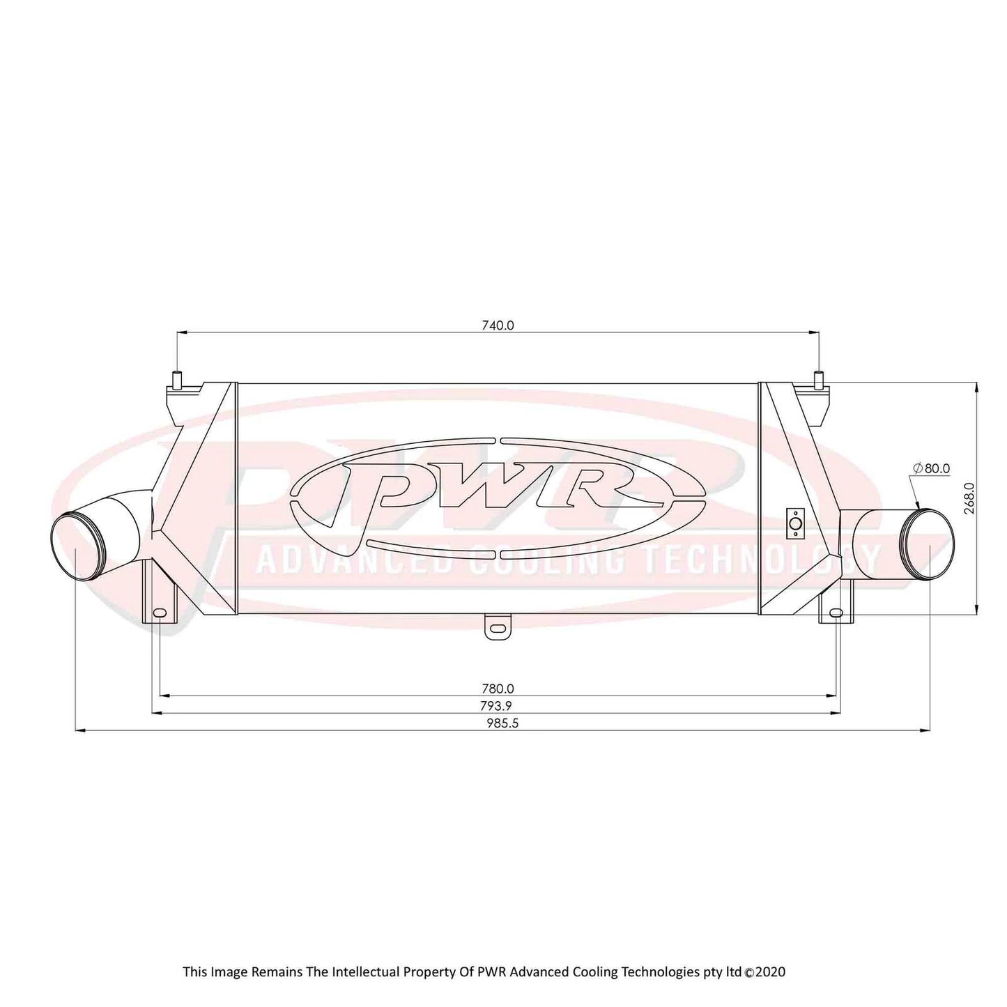 PWR - 81mm Performance Intercooler (Nissan Skyline R34 GTR 99-02)