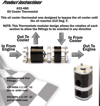 Canton - OIL COOLER THERMOSTAT