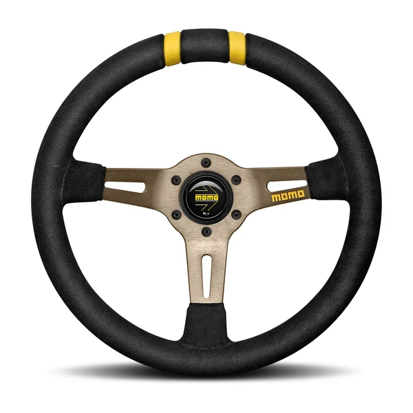 Momo MOD. DRIFT Steering Wheel 330 mm -  Black Suede/Anth Spokes/2 Stripes