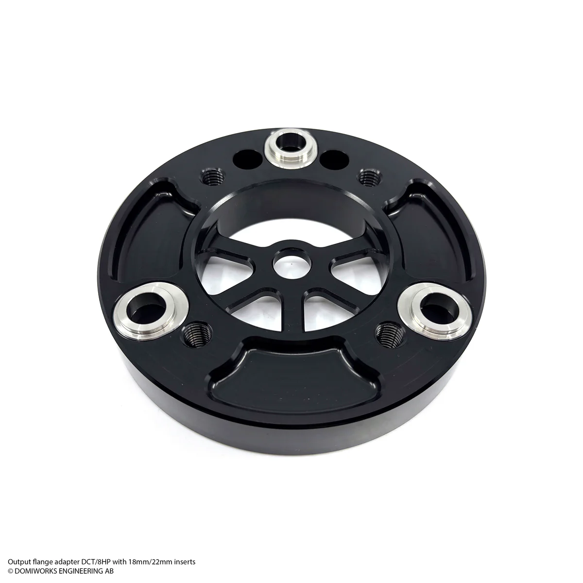 DomiWorks Engineering - 8HP / DCT OUTPUT FLANGE ADAPTER 105-110MM WITH 18MM OR 22MM INSERTS - 1350 YOKE