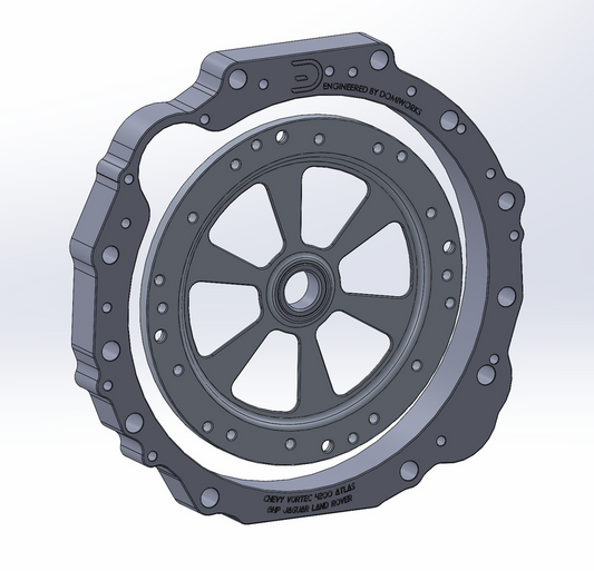 DomiWorks Engineering - CHEVY VORTEC 4200 TO 8HP JAGUAR / LAND ROVER ADAPTER KIT