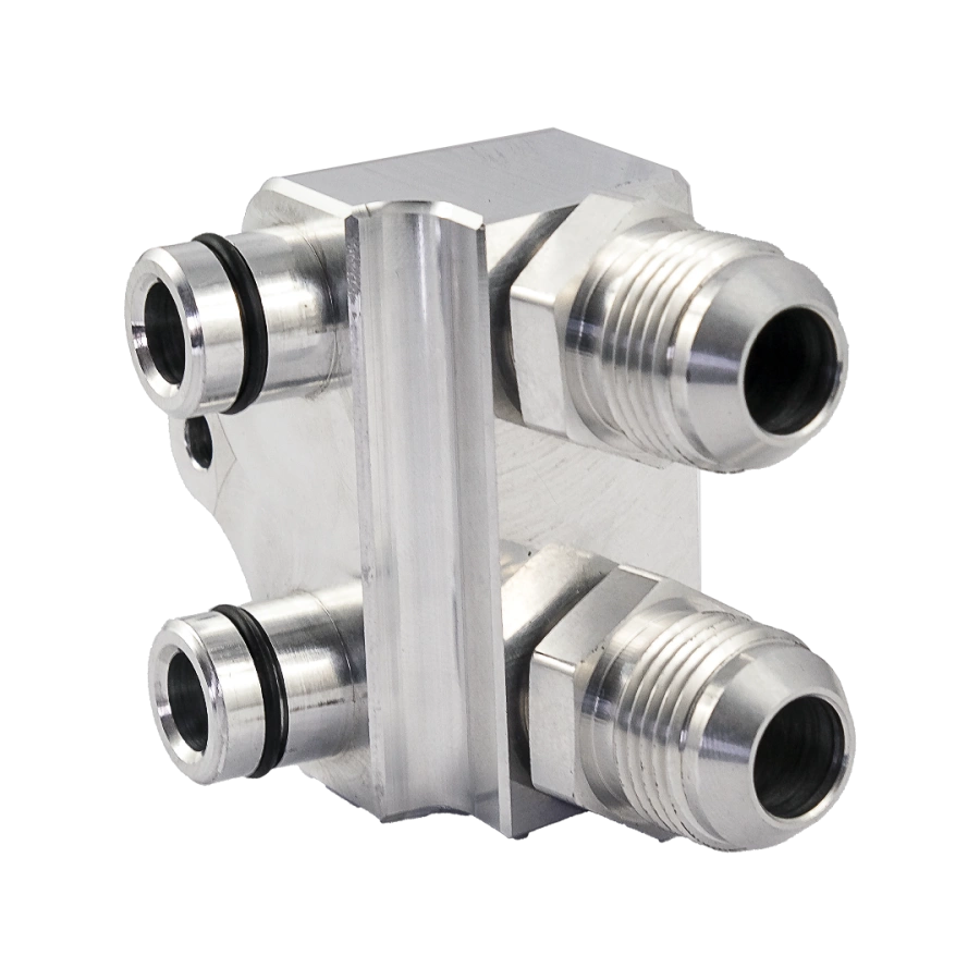 PMC Motorsport - Oil Cooler Adapter for ZF 8HP BMW N57 B58 Transmission + M18x1.5 - AN10 Adapters