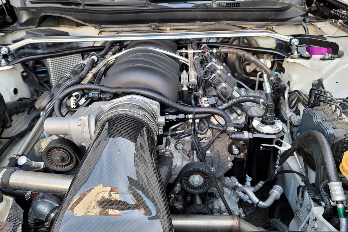 Improved Racing - CCS oil catch can kit, GM Gen III & IV LS engines, LEFT CYL. HEAD MOUNT