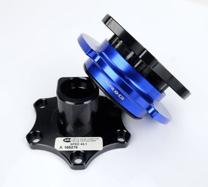 NRG SFI KEY WAY TYPE QUICK RELEASE BLACK-BLUE