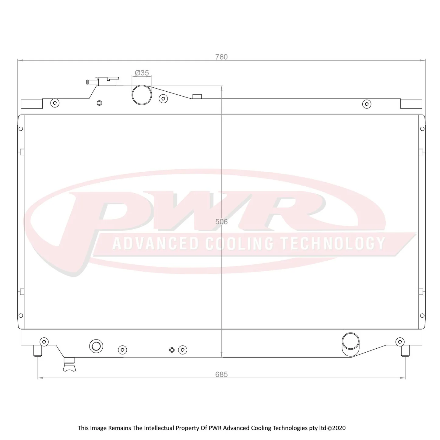 PWR - Toyota Supra JZA80 (1993-1998) 55mm Radiator