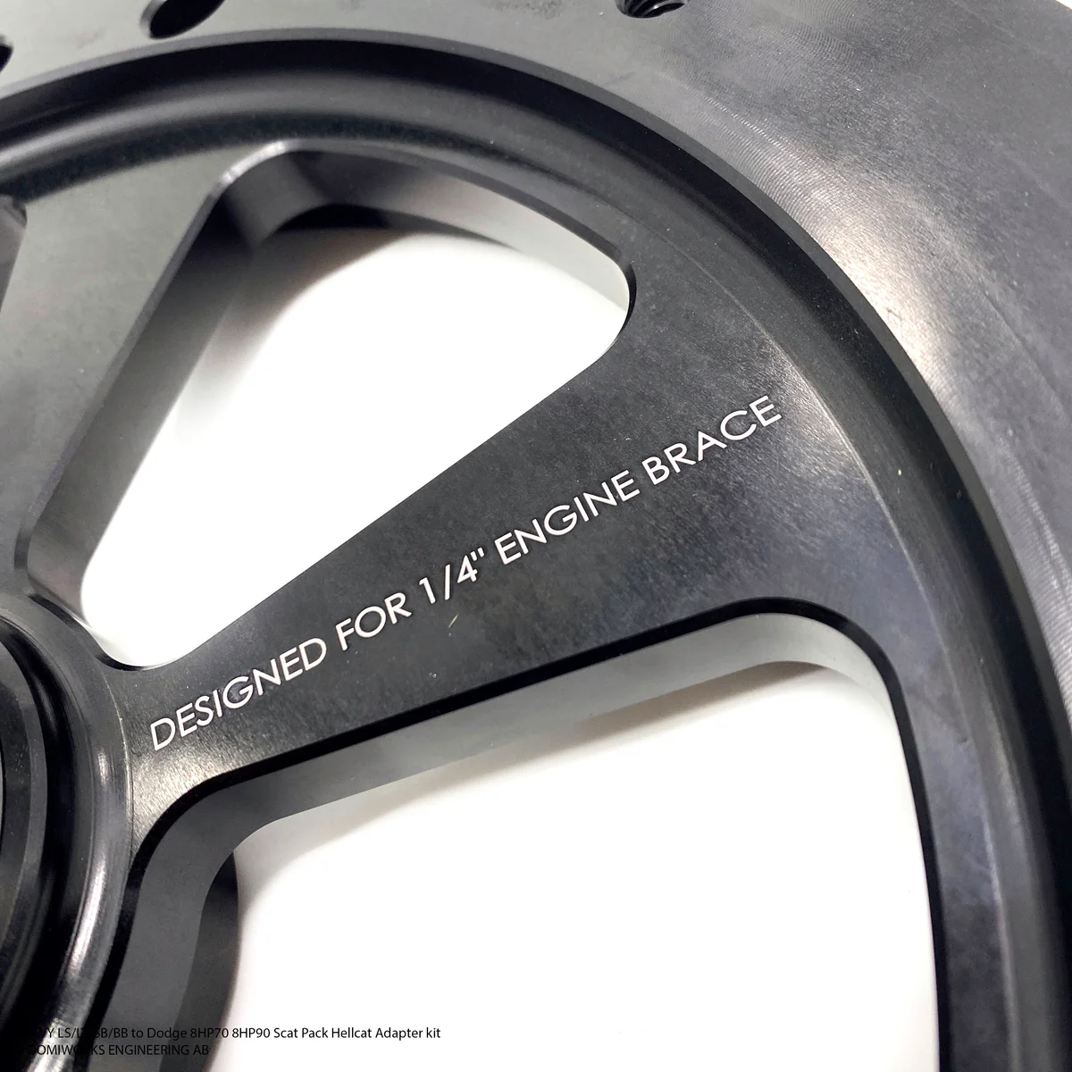 DomiWorks Engineering - CHEVY LS/LT/SB/BB TO DODGE 8HP70 / 8HP90 SCAT PACK HELLCAT ADAPTER KIT