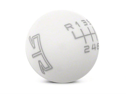 RTR - WHITE SHIFT KNOB - GRAY ENGRAVING (11-14 GT, V6)