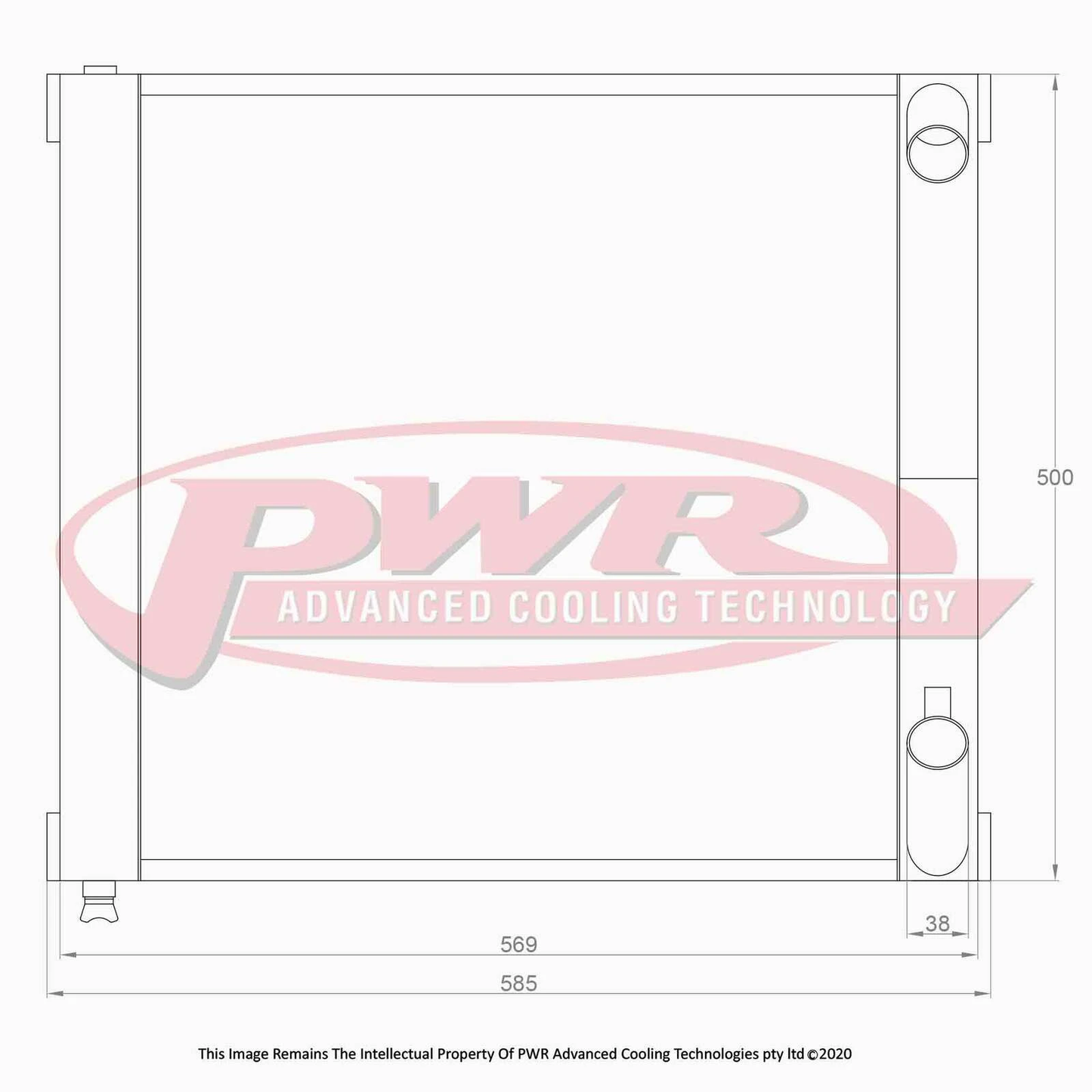 PWR - 55mm Performance Radiator (Mazda RX7 FC Series 4 85-89)
