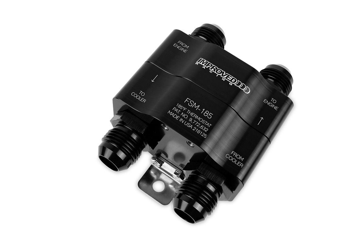 Improved Racing - Flow Series Motorsport remote inline oil thermostat, 205F