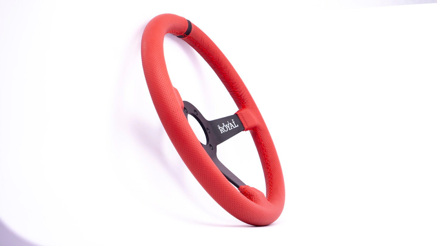 Grip Royal - Brute – 350mm – Red Perforated Leather – Black TDC