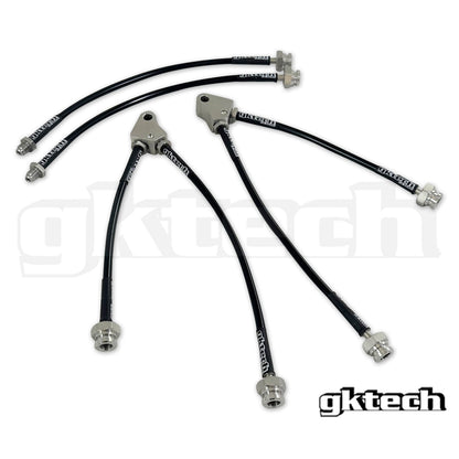 LINHAS DE FREIO TRANÇADAS GKTech - R33 GTS-T (R33BRAKELINECOMBO) 