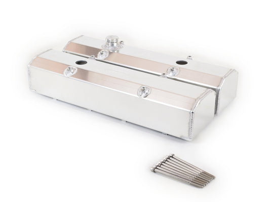 Canton - Valve Covers Small Block Chevy Fab Aluminum With Fill & PCV Ports